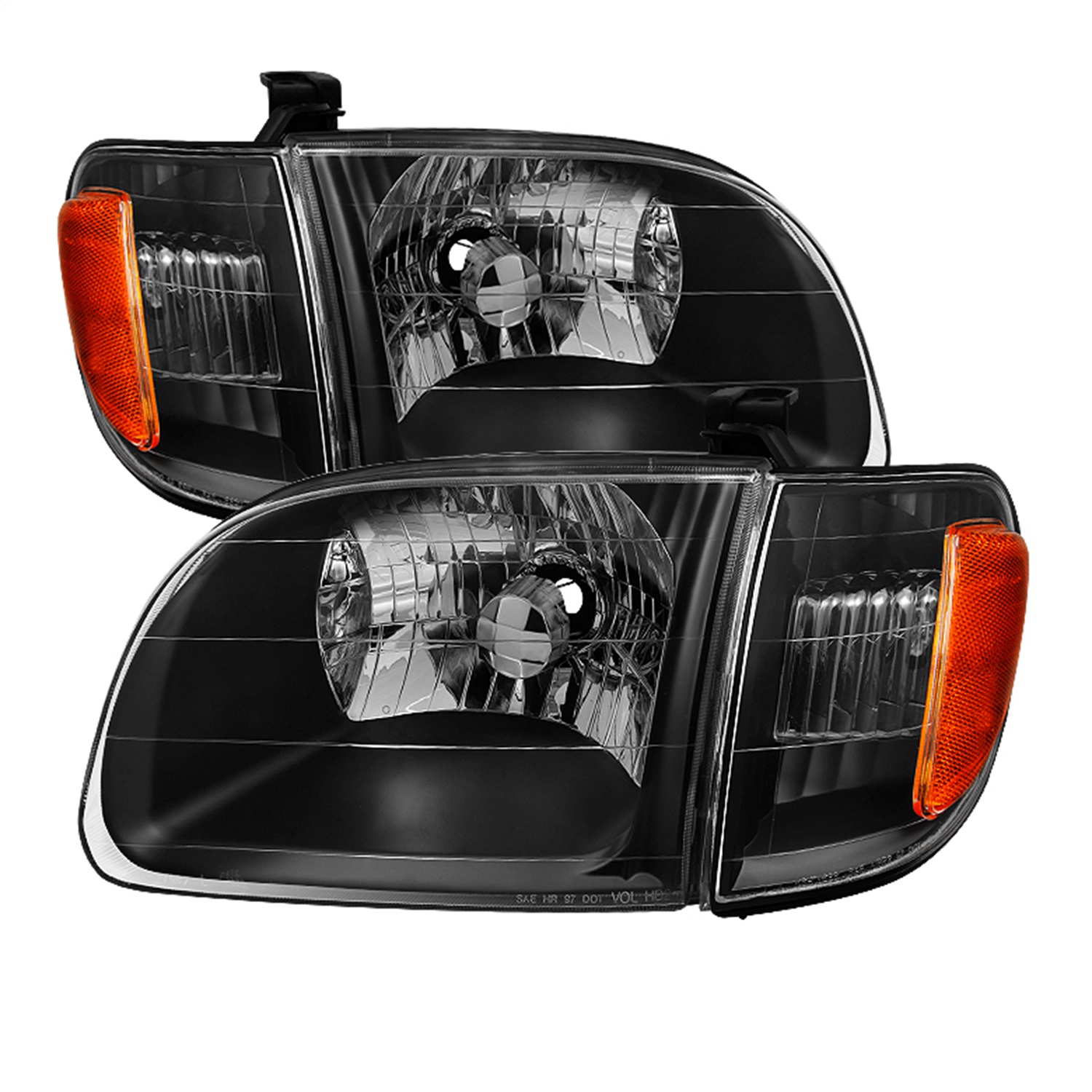 Spyder 9033292 - Xtune Toyota Tundra Regular/Access Cab 00-04 OEM Style Headlights & Corner Lights HD-JH-TTUN00-AM-BK
