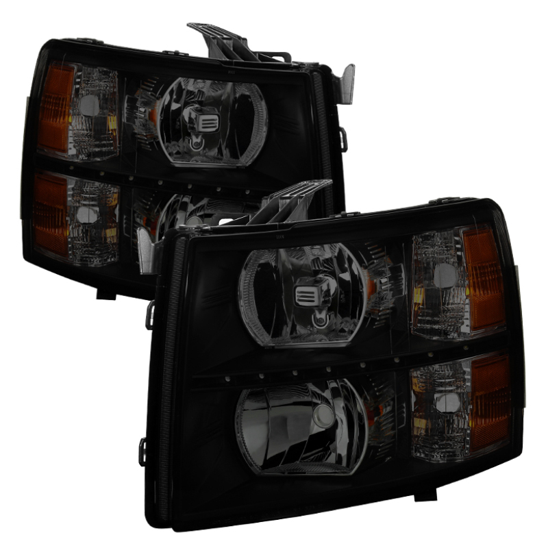 Spyder 9032974 - Xtune Chevy Silverado 07-13 Crystal Headlights w/ Drl LED Design Black Smoked HD-JH-CS07-LED-BSM Spyder 9032974 - Xtune Chevy Silverado 07-13 Crystal Headlights w/ Drl LED Design Black Smoked HD-JH-CS07-LED-BSM