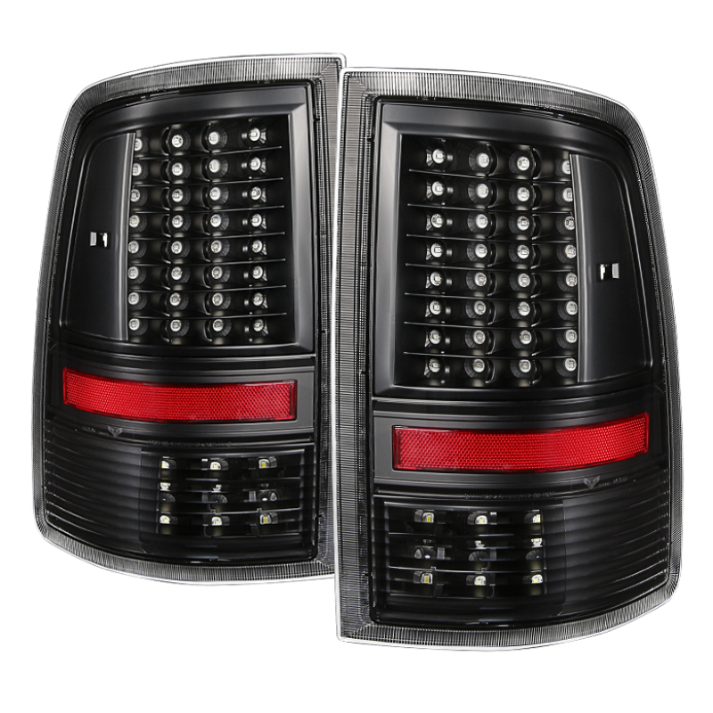Spyder 9034824 - Xtune Dodge Ram 1500 09-14 LED Tail Lights Incandescent Model Only Black ALT-JH-DR09-LED-G2-BK