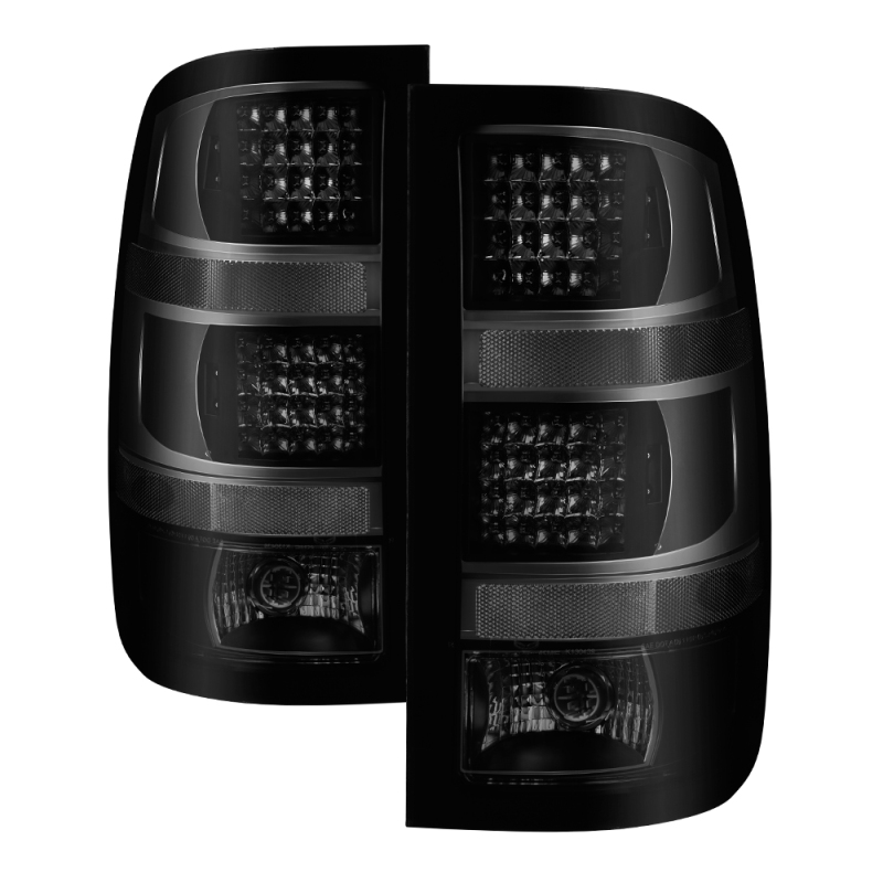 Spyder 9034077 - Xtune GMC Sierra 07-13 LED Tail Lights Black Smoked ALT-JH-GS07-LED-BSM Spyder 9034077 - Xtune GMC Sierra 07-13 LED Tail Lights Black Smoked ALT-JH-GS07-LED-BSM