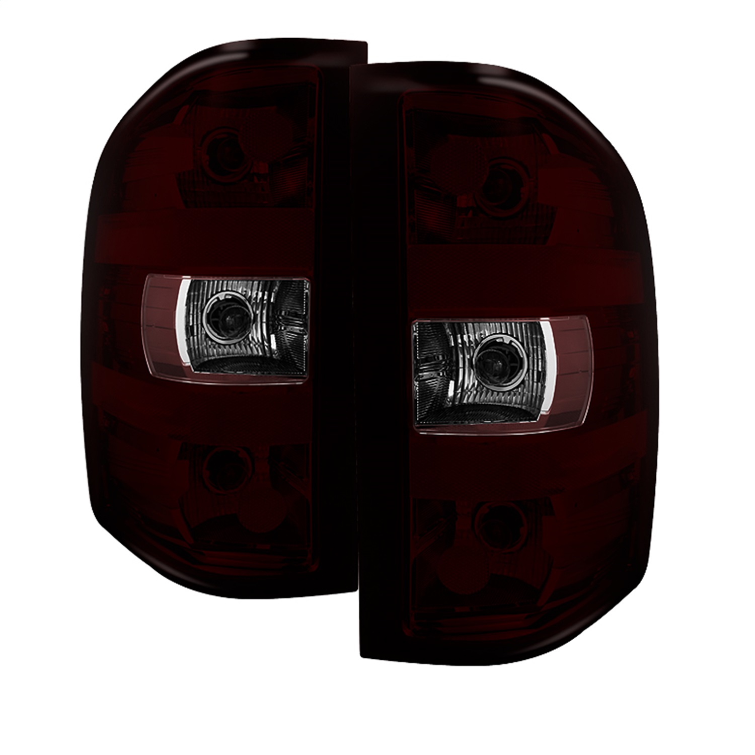 Spyder 9033100 - Xtune GMC Sierra 07-13 OEM Tail Lights Dark Red ALT-JH-CSIL07-OE-RSM