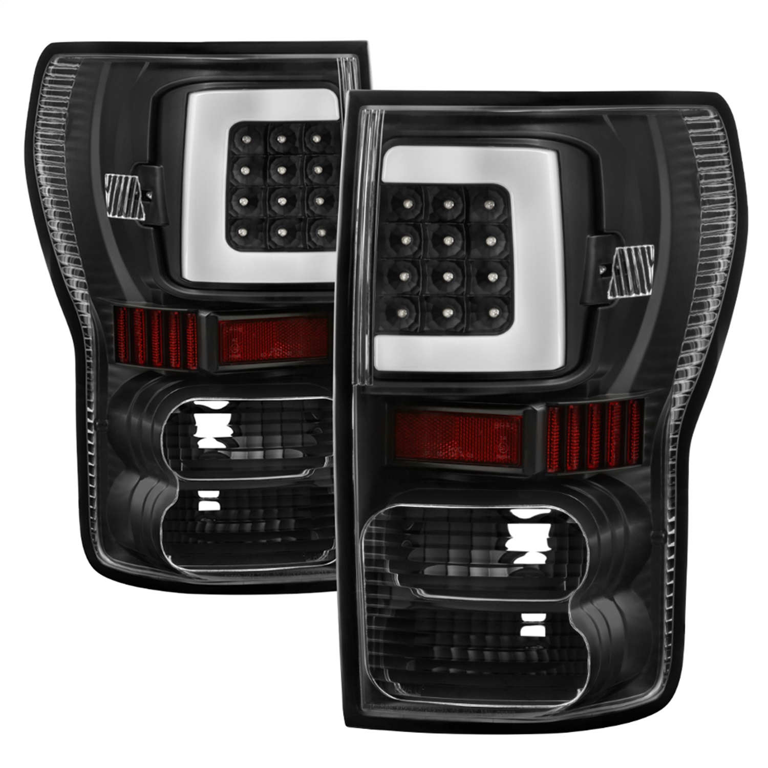 Spyder 9038563 - xTune 07-13 Toyota Tundra Light Bar LED Tail lights - Black (ALT-ON-TTU07V2-LBLED-BK)