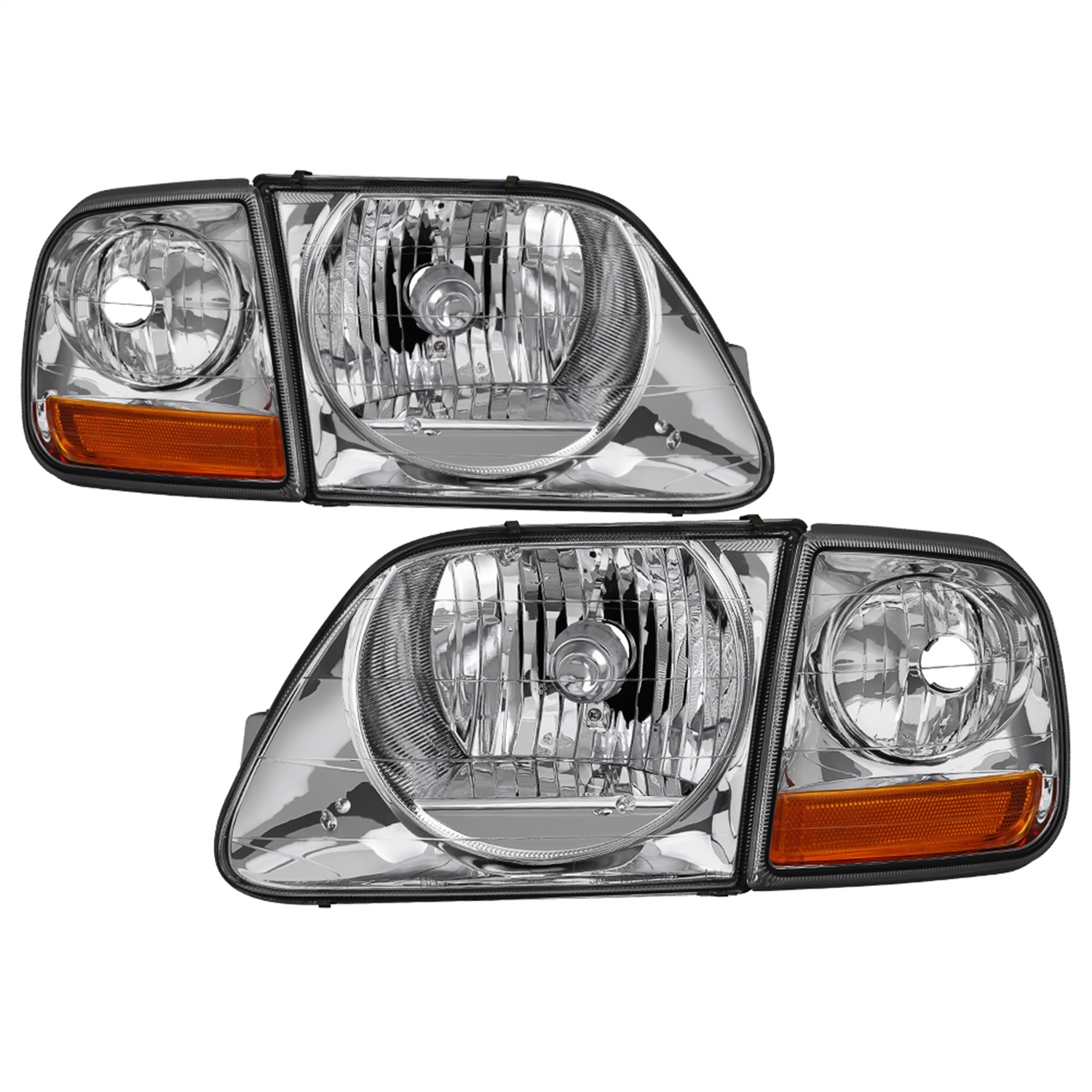 Spyder 9042645 - xTune 97-03 Ford F-150 4pc OEM Style Headlights w/Corner - Chrome (HD-JH-FF15097-L-SET-C)