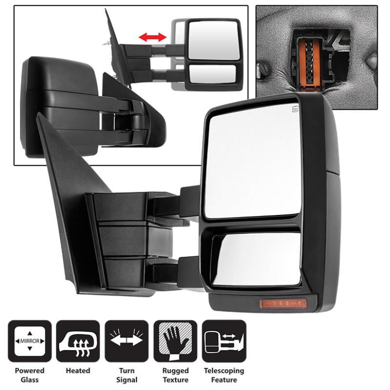 Spyder 9935374 - Xtune Ford F150 04-06 Power Heated Amber LED Signal Telescoping Mirror Right MIR-FF15004S-PWH-AM-R Spyder 9935374 - Xtune Ford F150 04-06 Power Heated Amber LED Signal Telescoping Mirror Right MIR-FF15004S-PWH-AM-R