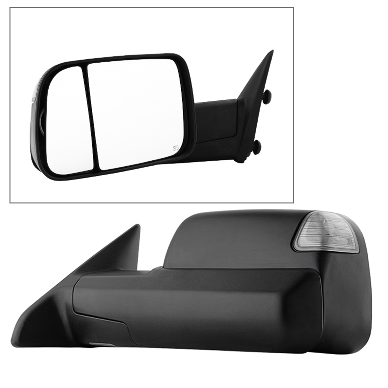 Spyder 9935596 - Xtune Dodge Ram 1500 09-12 Extendable Heated Adjust Mirror Black HoUSing Left MIR-DRAM09S-PWH-L