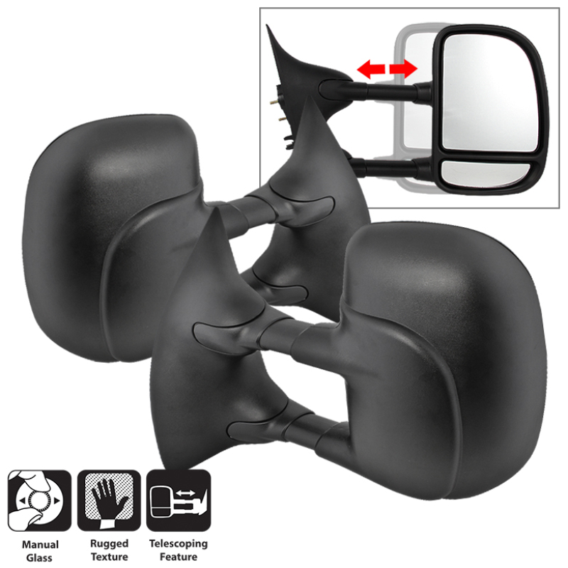 Spyder 9935657 - xTune 02-07 Ford SuperDuty L/R Manual Extendable - Manual Adjust Mirror (MIR-FDSD99S-MA-SET)