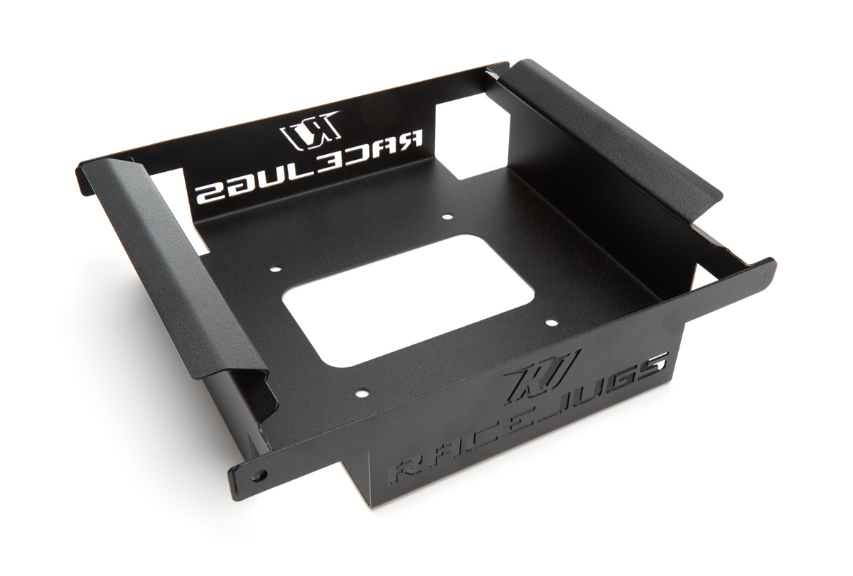 Sunoco Race Jugs SRJJB6000 - Jug Mounting Bracket - Race Jugs - Floor Mount - Locking Tab System - Steel - Black Powder Coat - Each