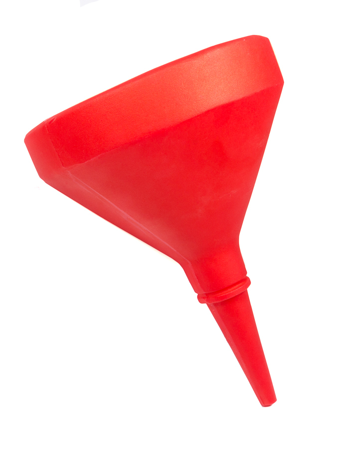 Sunoco Race Jugs R6200RD - Funnel - 8.5 in D-Shape - Plastic - Red - Each