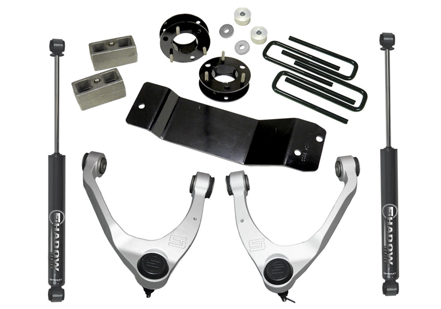 Superlift 3600 - 14-18 Chevy Silv 1500 4WD 3.5in Lift Kit w/ Alum/Stamped Steel Control Arms & Rear Shocks Superlift 3600 - 14-18 Chevy Silv 1500 4WD 3.5in Lift Kit w/ Alum/Stamped Steel Control Arms & Rear Shocks
