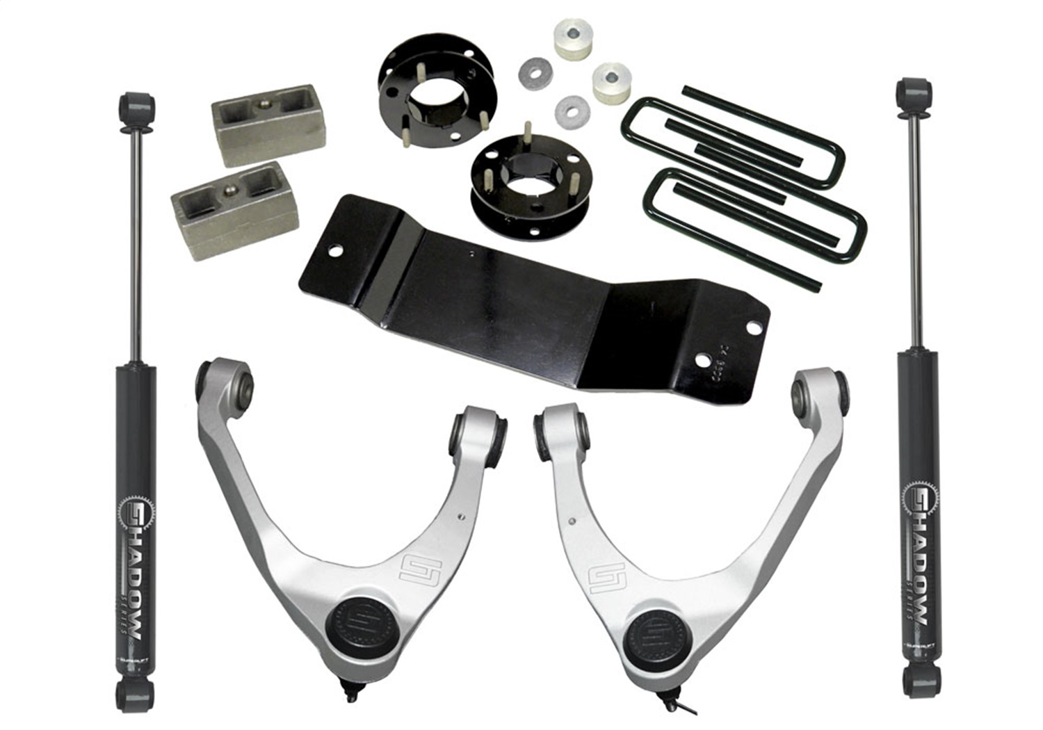 Superlift 3700 - 07-16 Chevy Silv 1500 4WD 3.5in Lift Kit w/ Cast Steel Control Arms & Rear Shocks