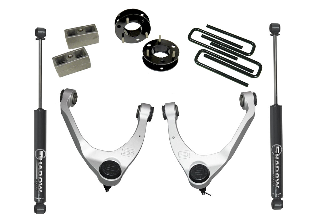 Superlift 3800 - 14-18 Chevy Silv 1500 2WD 3.5in Lift Kit w/ Alum/Stamped Steel Control Arms & Rear Shocks