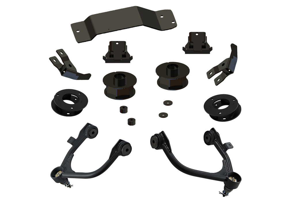 Superlift 3710 - 07-14 Chevrolet Tahoe/GMC Yukon 4WD 3.5in Lift Kit OEM Cast Steel Control Arms