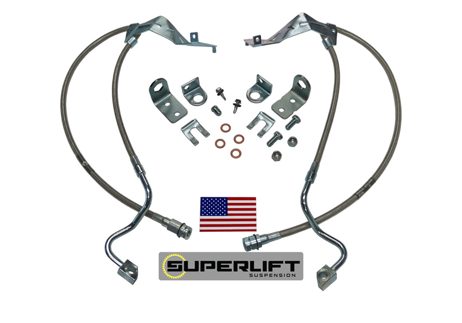 Superlift 91520 - 05-07 Ford F-250/F-350 w/ 4-8in Lift Kit (Pair) Bullet Proof Brake Hoses