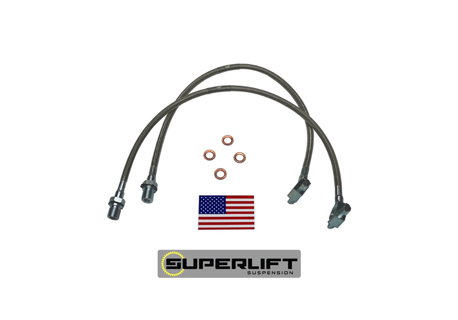 Superlift 91340 - 71-78 GM Pickup/Blazer/Suburban w/ 4-6in Lift Kit (Pair) Bullet Proof Brake Hoses