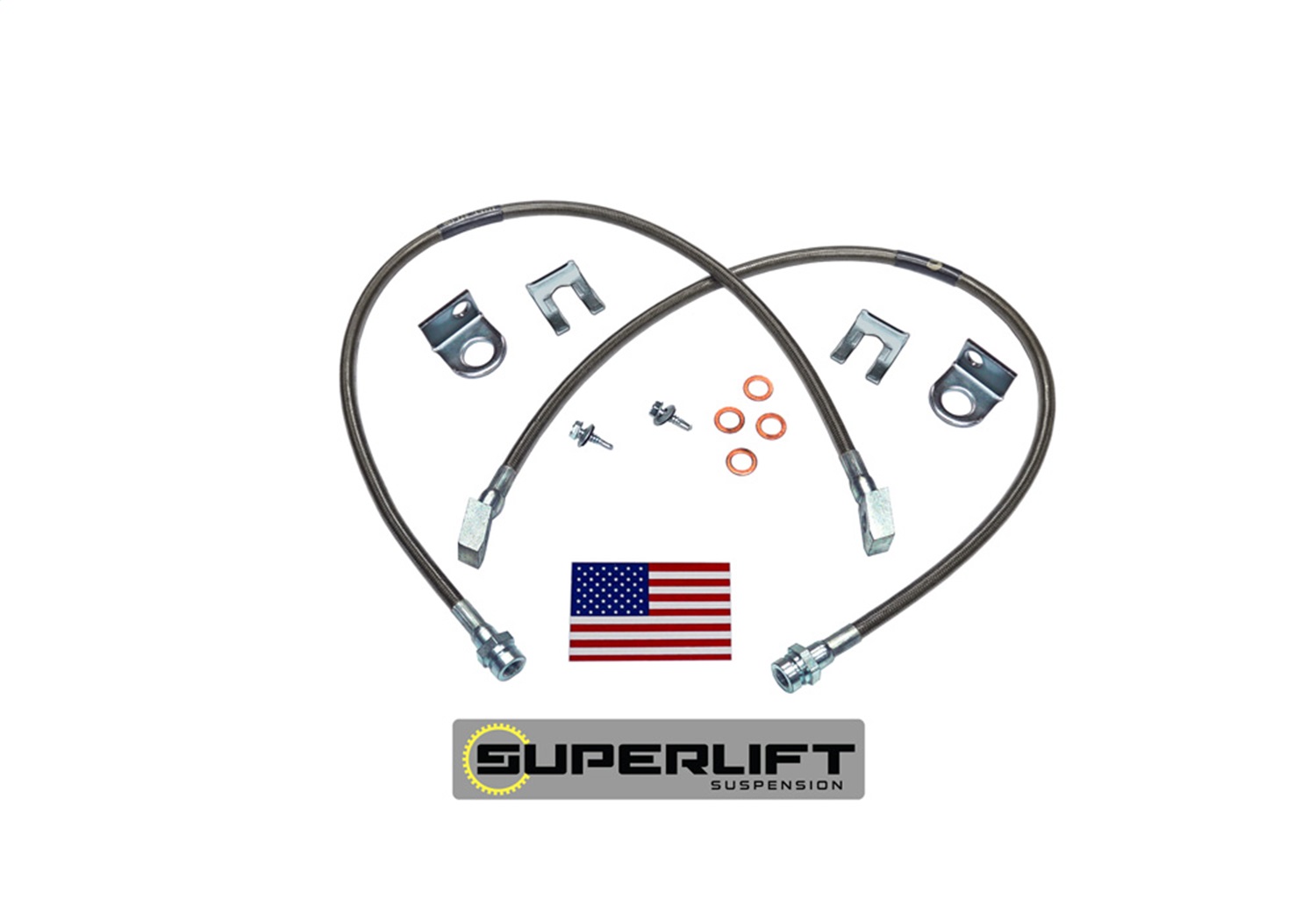 Superlift 91400 - 76-86 Jeep CJ5 / CJ7 3in plus Lift (Single) Bullet Proof Brake Hose