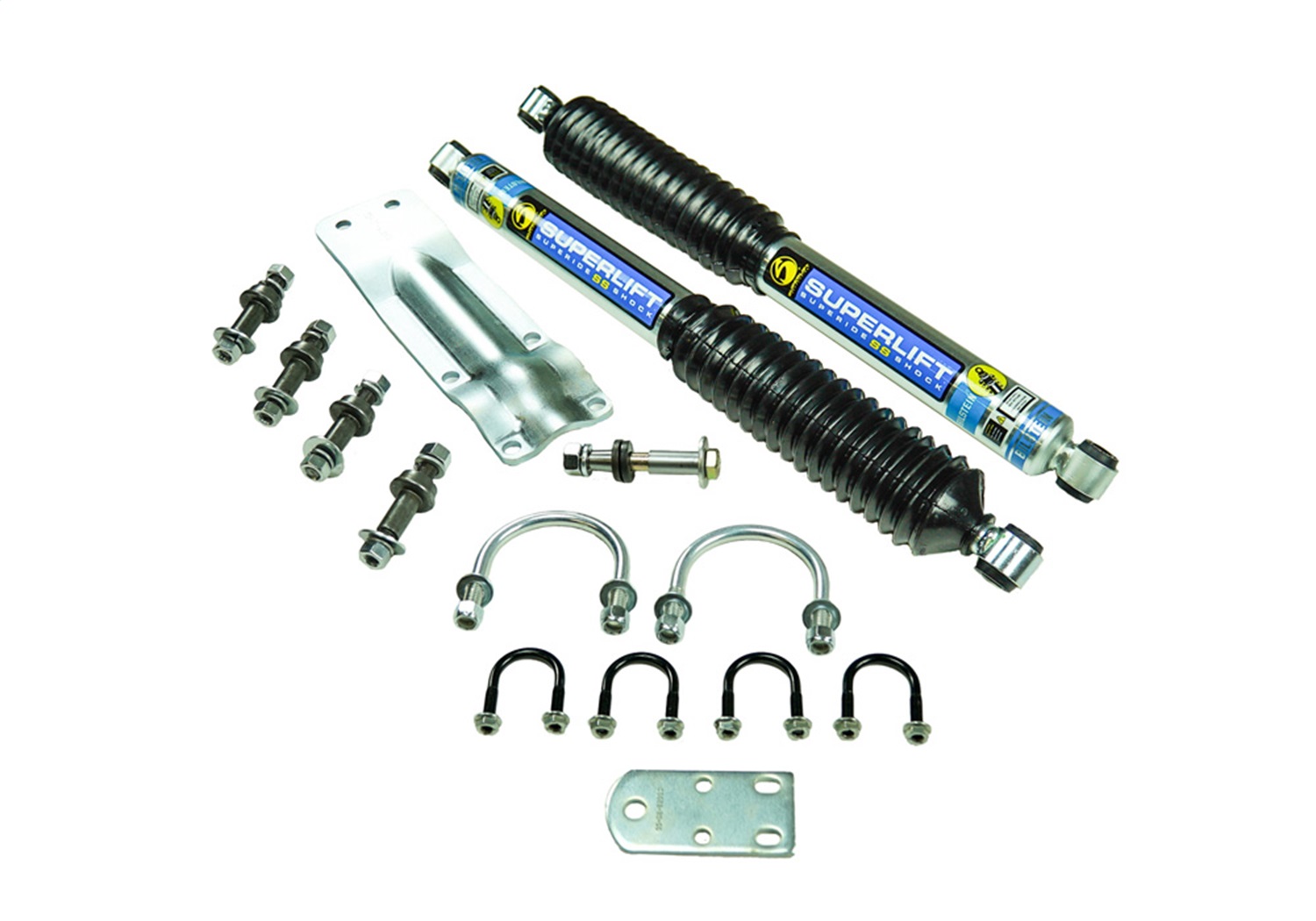 Superlift 92714 - 73-91 GM 1/2 Ton 4WD Vehicles Solid Axle Dual Steering Stabilizer Kit w/ SS Shocks by BIL