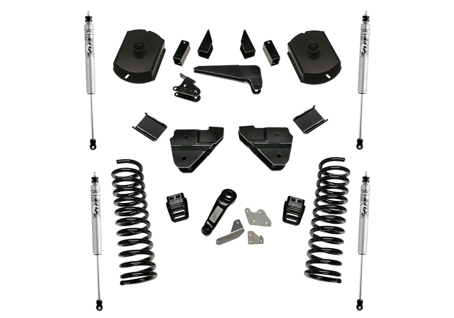Superlift K124F - 14-18 Ram 2500 4WD Diesel 4in Lift Kit w/ Fox 2.0 Shocks/Radius Arm Drop Brackets