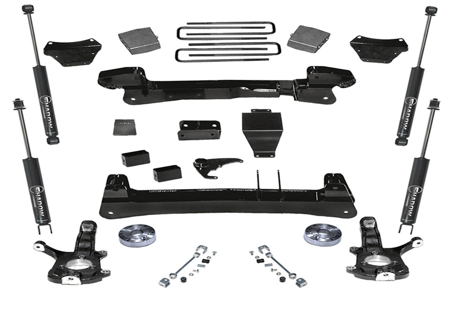 Superlift K121 - 99-06 Chevy Silv/GMC Sierra 1500 4WD 6in Lift Kit - Knuckle Kit w/  Shocks