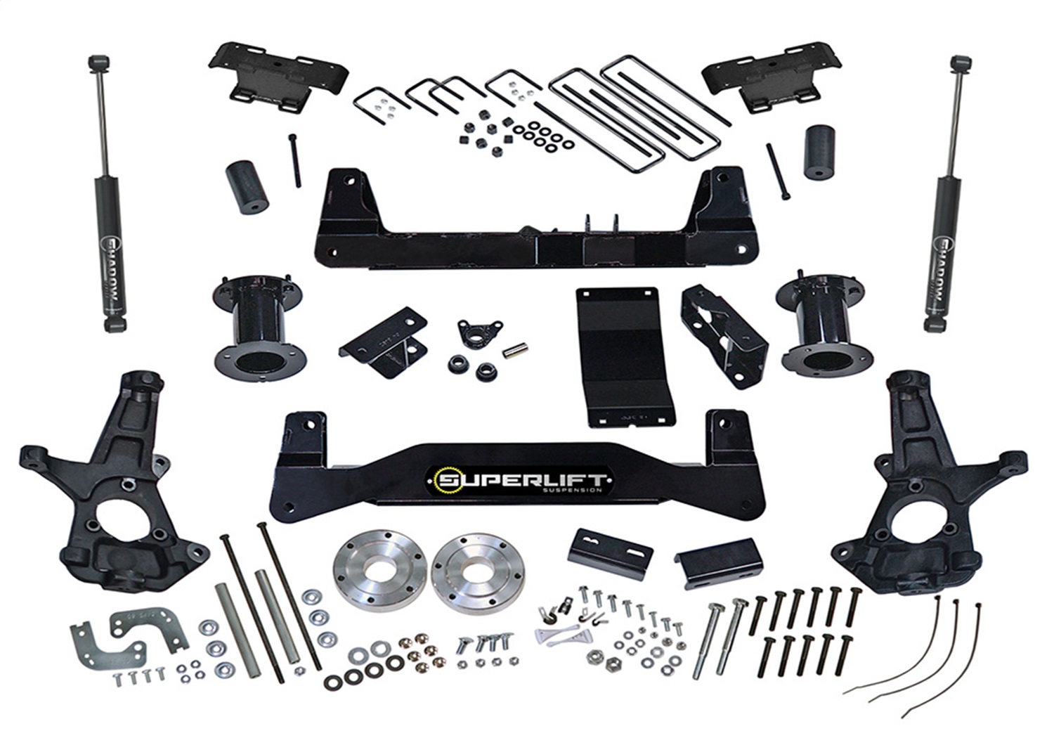 Superlift K160 - 14-16 Chevy Silv 1500 4WD 6.5in Lift Kit w/Cast Steel Control Arms & Rear Shocks Superlift K160 - 14-16 Chevy Silv 1500 4WD 6.5in Lift Kit w/Cast Steel Control Arms & Rear Shocks