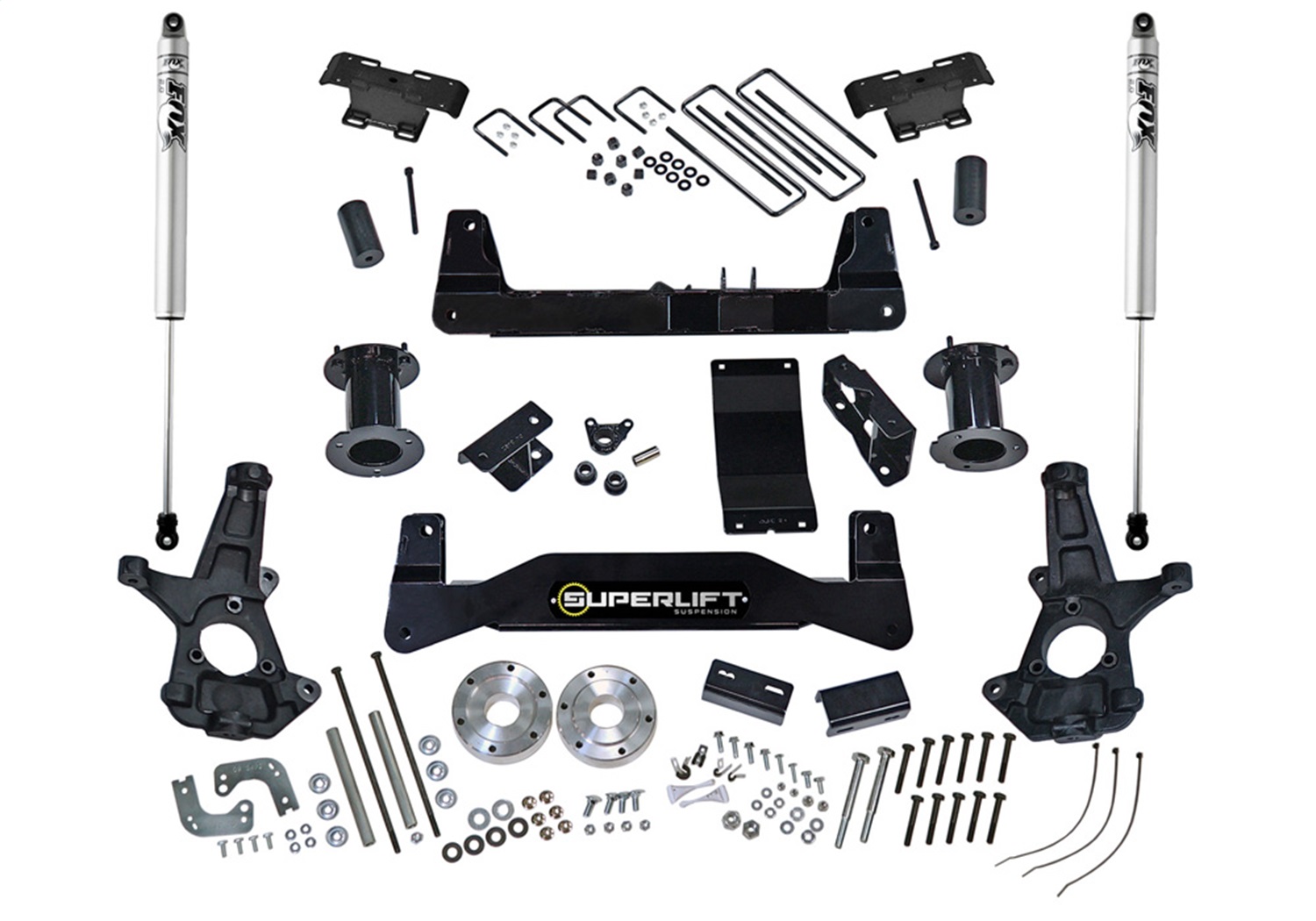Superlift K161F - 14-18 Chevy Silv 1500 4WD 6.5in Lift Kit w/ Alum/Steel Control Arms w/ Fox 2.0 Shocks