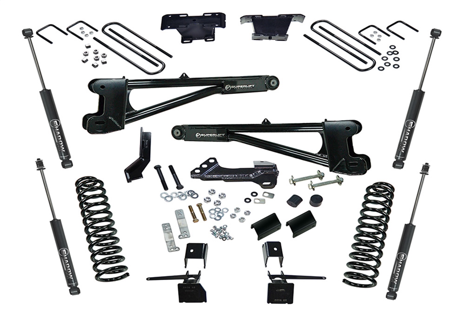 Superlift K165 - 17-19 Ford F-250/F-350 SuperDuty 4WD (Diesel) 4in Radius Arm Lift Kit w/  Shocks