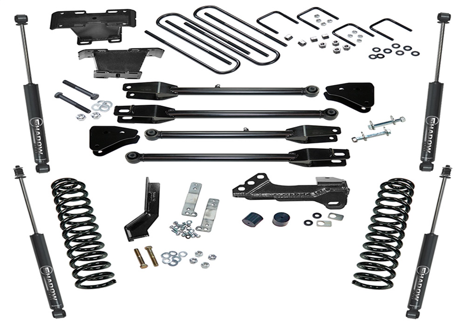 Superlift K166 - 17-19 Ford F-250/F-350 SuperDuty 4WD (Diesel) 4in Lift Kit w/4-Link w/ SLF Shocks