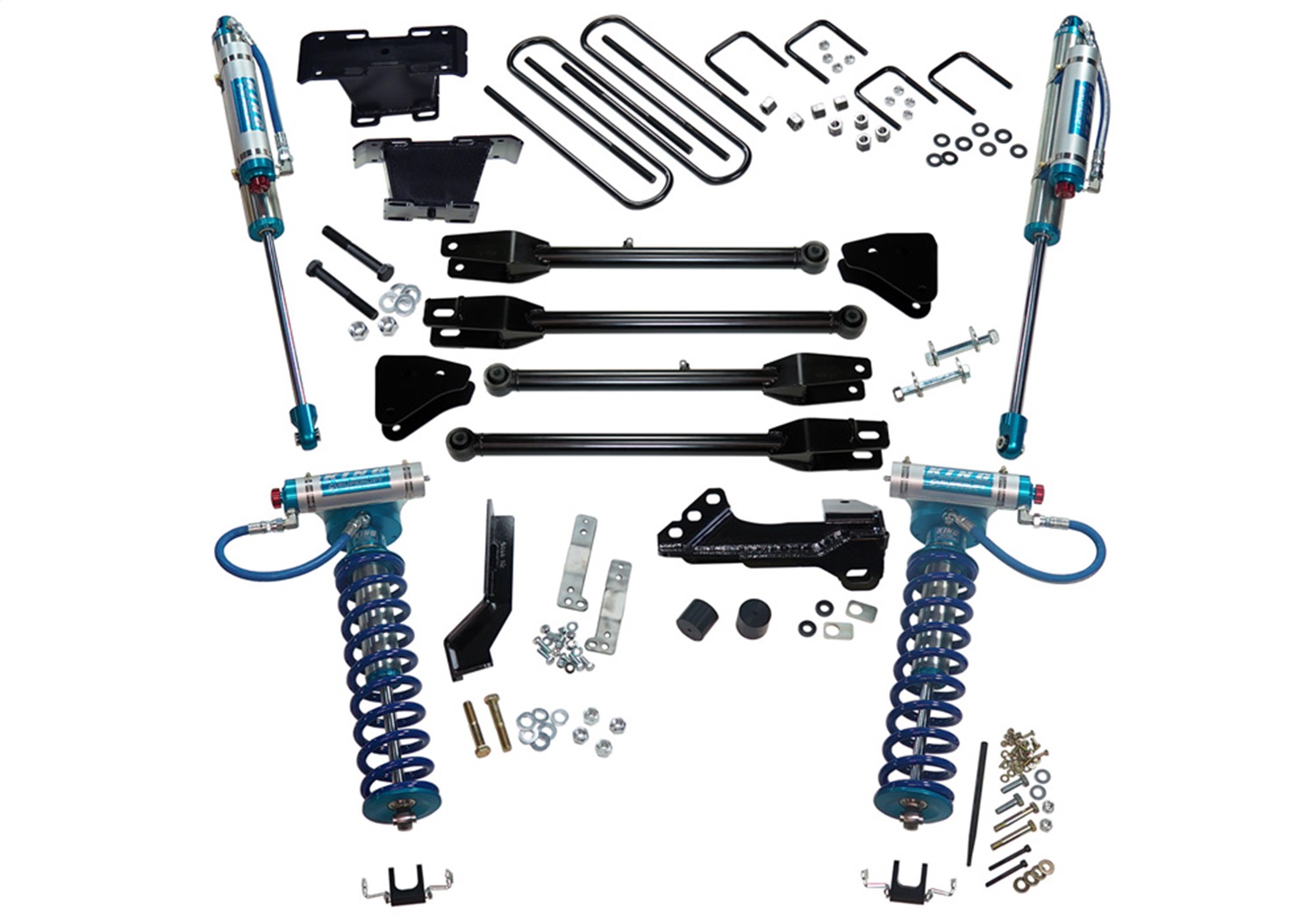Superlift K166KG - 17-19 Ford F-250 SD 4WD 4in Lift Kit w/4-Link King Front Coilovers/Rear Reservoir Shocks