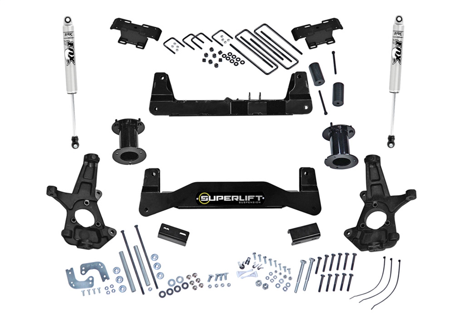 Superlift K180F - 07-16 Chevy Silv 1500 2WD 6.5in Lift Kit w/ Cast Steel Control Arms w/ Fox Shocks