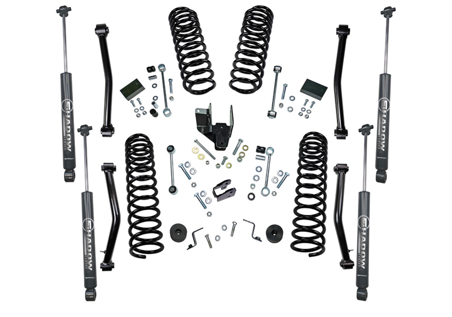 Superlift K193 - 18-20 Jeep Wrangler JL 2 Door 4in Dual Rate Coil Lift Kit w/  Shadow Shocks