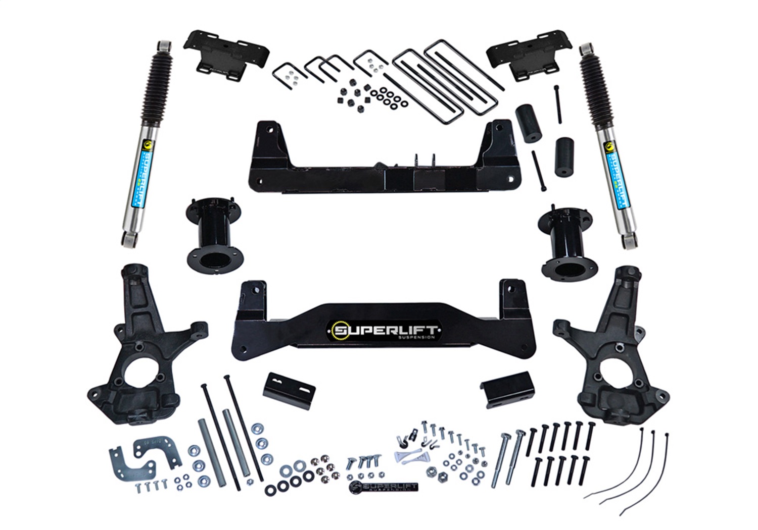 Superlift K181B - 14-18 Chevy Silv 1500 2WD 6.5in Lift Kit w/Alum/Stamped Steel Cntrl Arms & Bilstein Shocks