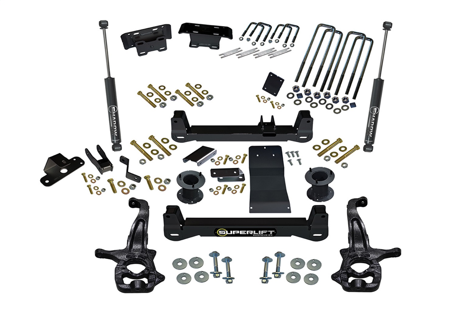 Superlift K182 - 2019 Chevy Silv 1500 4WD 6in Lift Kit w/ Alum/Stamped Steel Control Arms & SLF Rear Shocks
