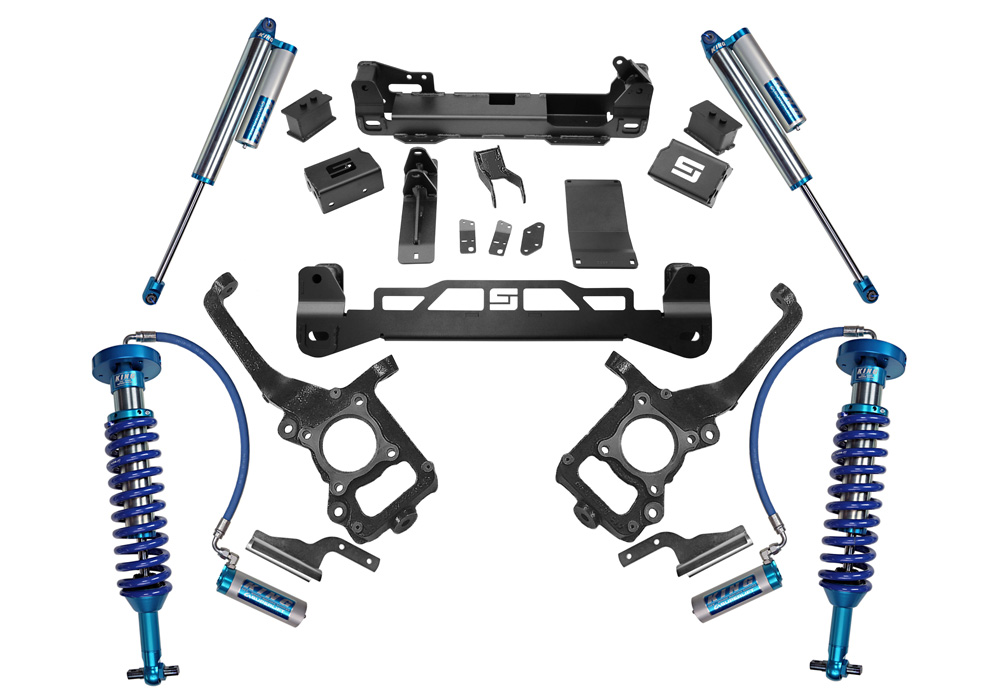 Superlift K130KG - 2021 Ford F-150 4WD 6in Lift Kit w/King FR Coils & Rear Reservoir Shocks
