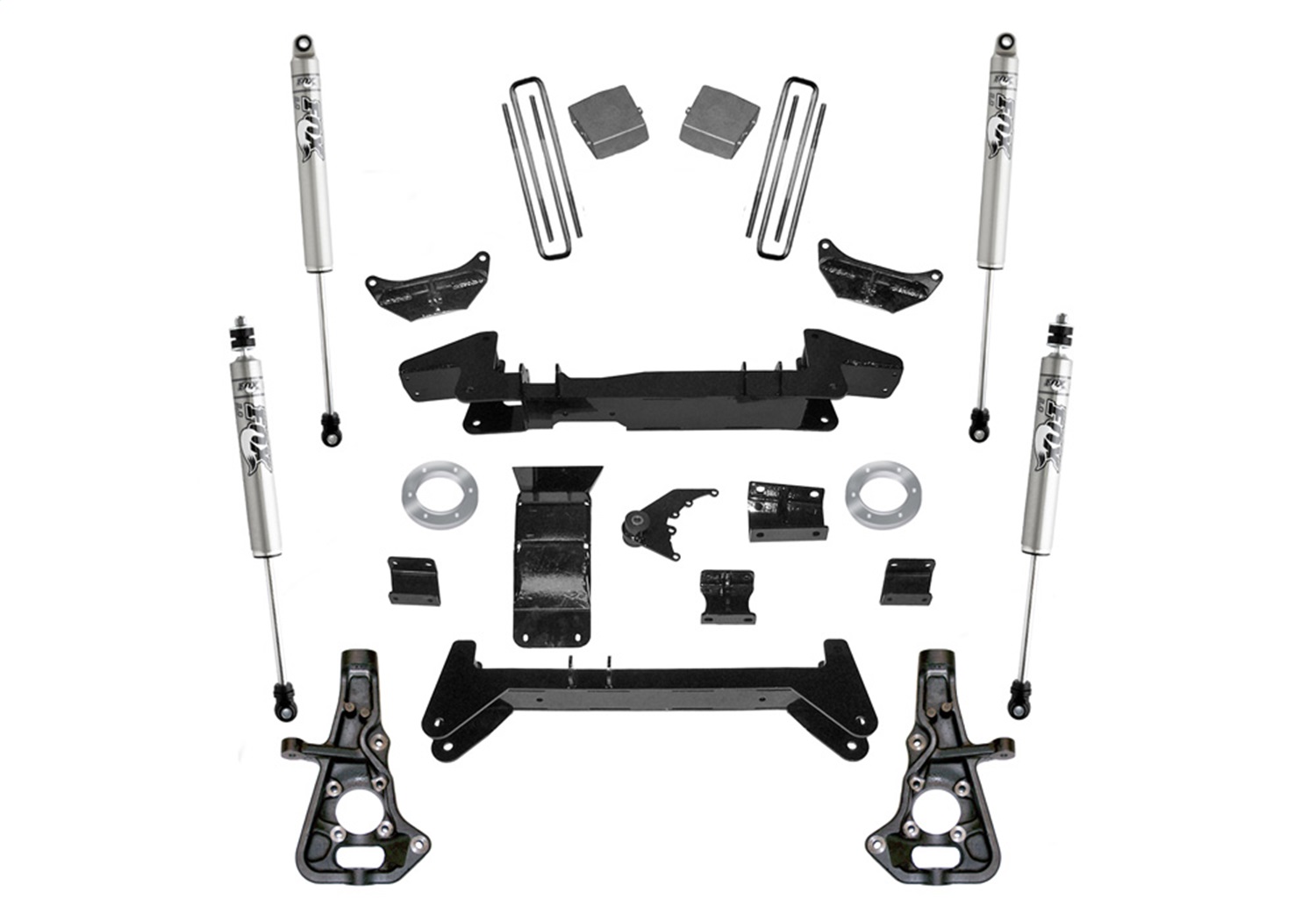 Superlift K860F - 01-10 Chevy Silv 2500HD/3500 4WD Knuckle Kit 6in Lift Kit w/ Fox 2.0 Shocks