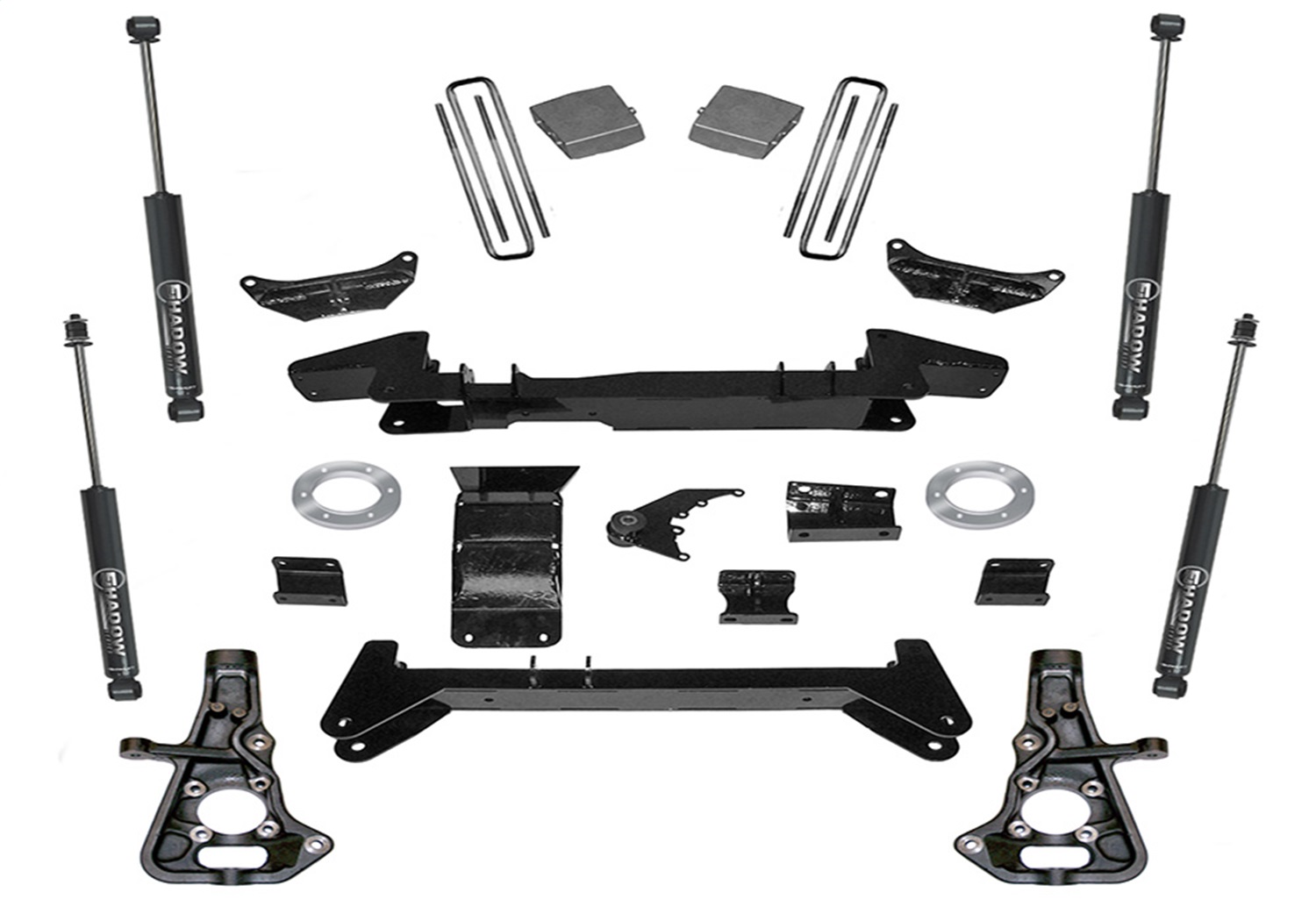 Superlift K860 - 01-10 Chevy Silv/GMC Sierra 2500HD/3500 4WD 6in Lift Kit - Knuckle Kit w/  Shocks