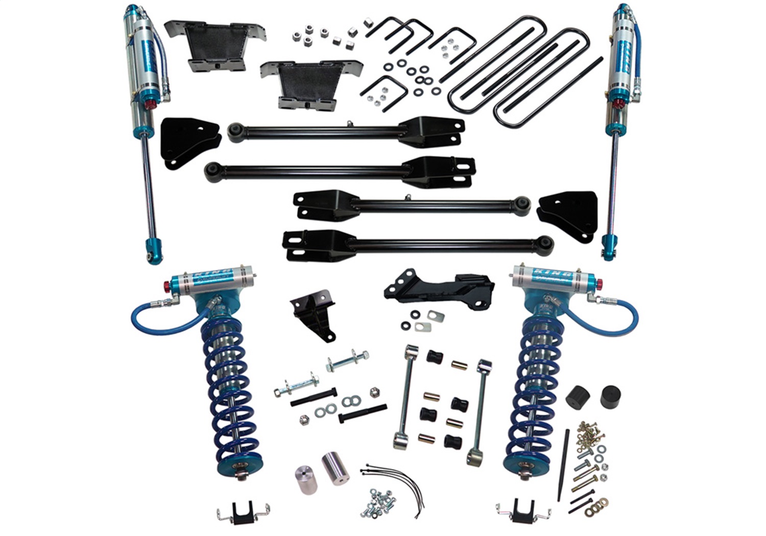 Superlift K233KG - 08-10 Ford F-250 SuperDuty 4WD 4in Lift Kit w/ 4-Link Conv / King Coilovers & Rear Shocks Superlift K233KG - 08-10 Ford F-250 SuperDuty 4WD 4in Lift Kit w/ 4-Link Conv / King Coilovers & Rear Shocks