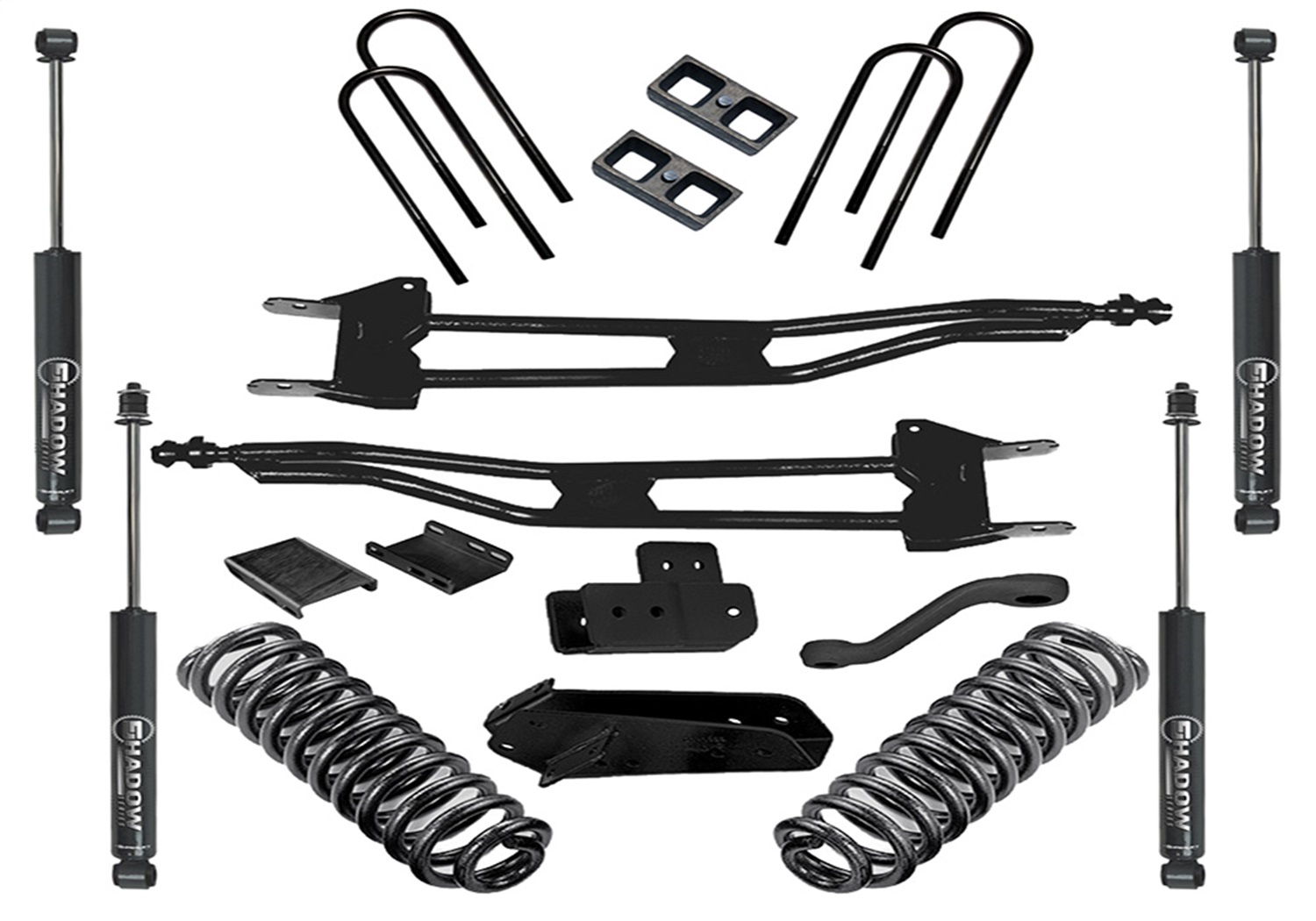 Superlift K388 - 80-96 Ford Bronco 4WD 6in Lift Kit Superunner Radius Arm Kit w/  Shocks