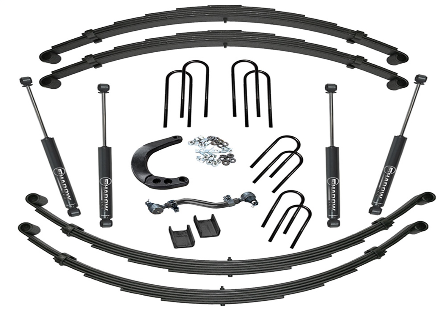Superlift K424 - 73-91 Chevy K10/GMC K15 4WD 8in Lift Kit Rear Spring Kit w/  Shocks
