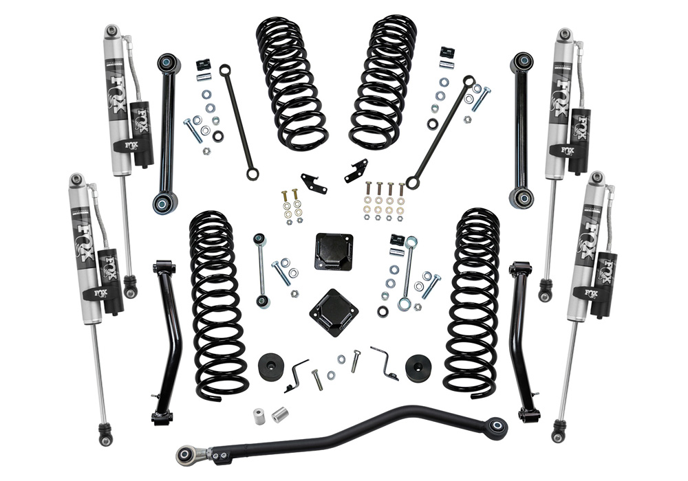 Superlift K196FX - 20-22 Jeep Gladiator JT (NO Mojave) 4WD 4in Dual Rate Coil Lift Kit w/Fox 2.0 Res Shocks