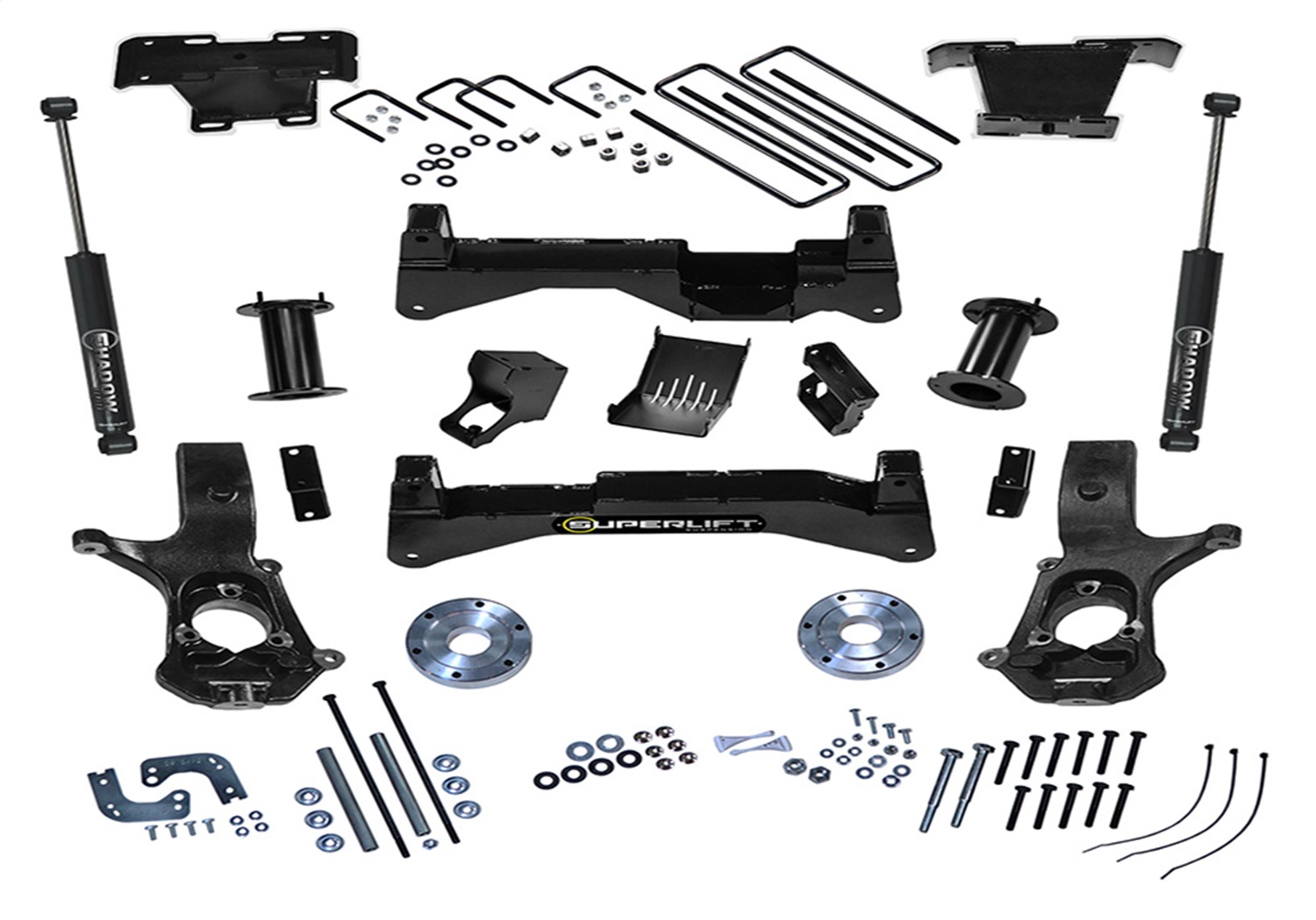 Superlift K898 - 07-16 Chevy Silv/GMC Sierra 4WD w/ Cast Steel Control Arms 8in Lift Kit w/ SLF Rear Shocks