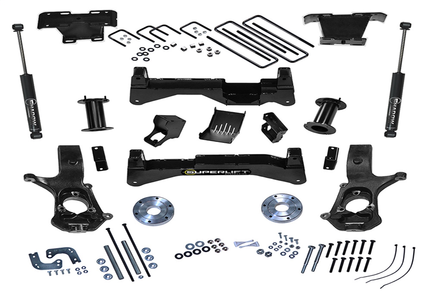 Superlift K899 - 14-18 Chevy Silv 4WD w/ Alum/Stamped Steel Control Arms 8in Lift Kit w/ SLF Rear Shocks