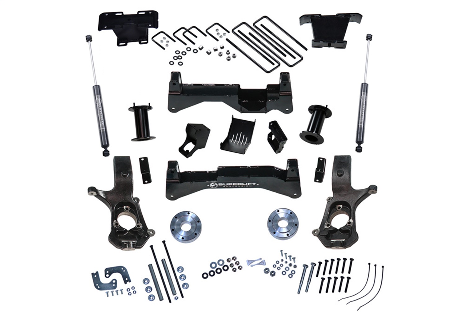 Superlift K898B - 07-16 Chevy Silv/GMC Sierra 4WD w/ Cast Steel Control Arms 8in Lift Kit w/ BIL Rear Shocks