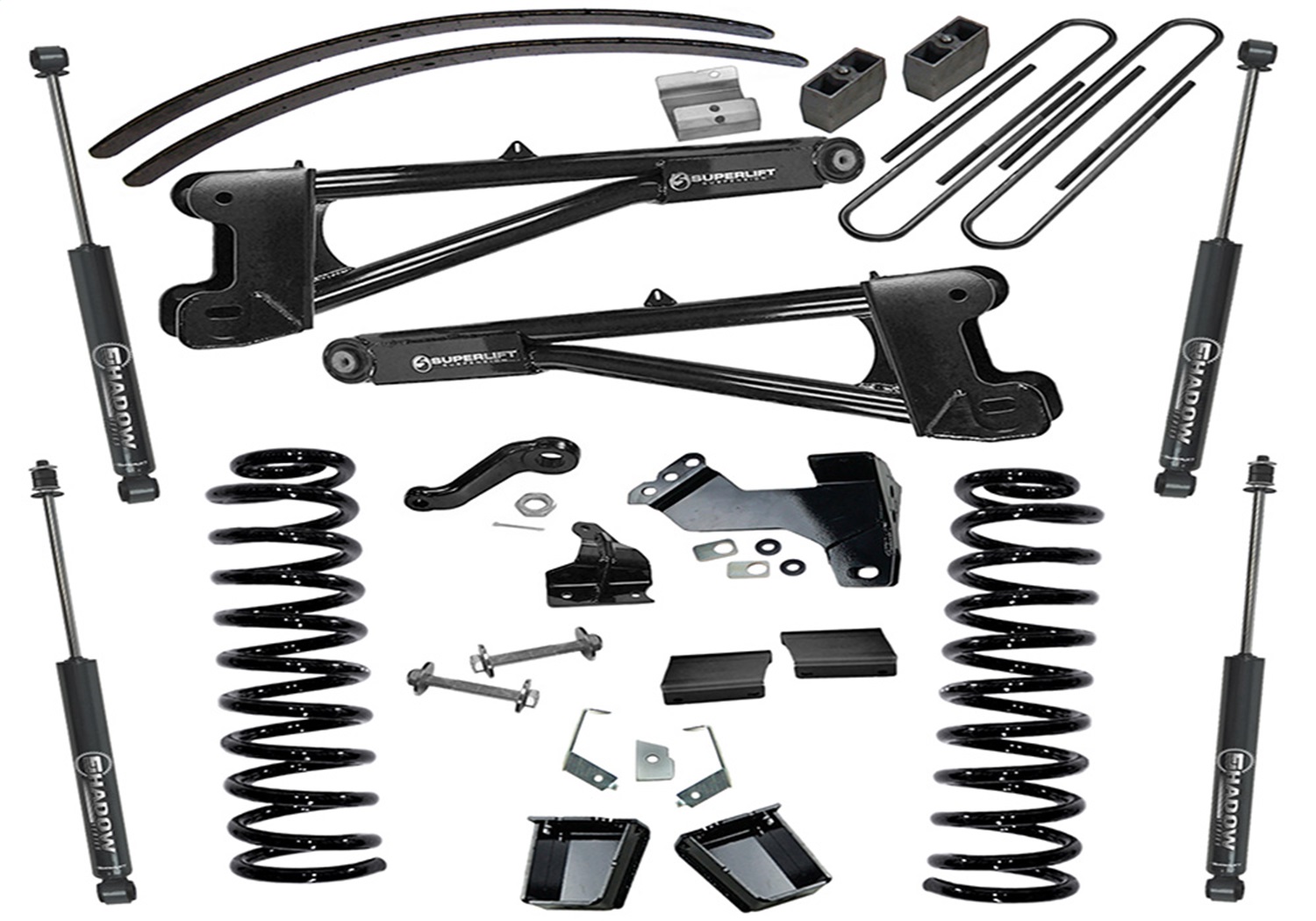 Superlift K991 - 11-16 Ford F-250/F-350 SuperDuty 4WD 8in Lift Kit w/ Repl Radius Arms &  Shocks
