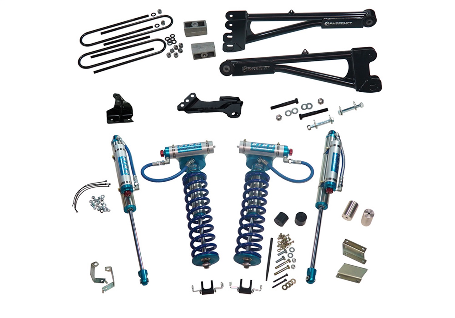 Superlift K987KG - 11-16 Ford F-250/F-350 SD 4WD 4in Lift Kit w/Repl Radius Arms & King Coilovers Rear Shocks Superlift K987KG - 11-16 Ford F-250/F-350 SD 4WD 4in Lift Kit w/Repl Radius Arms & King Coilovers Rear Shocks