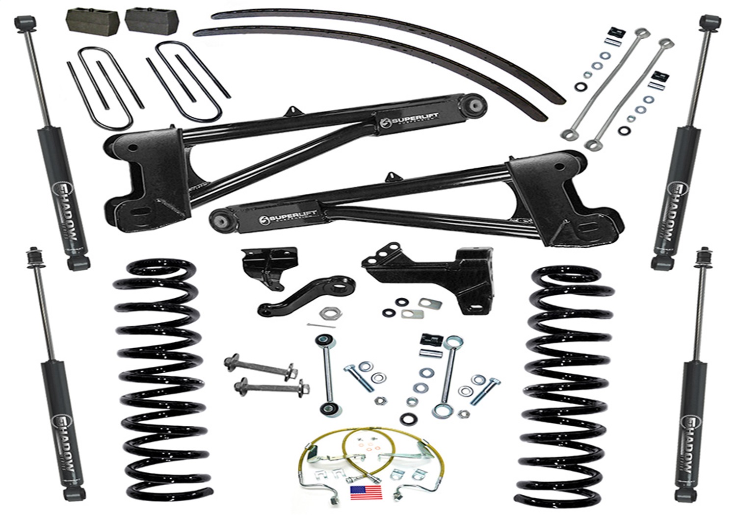 Superlift K983 - 08-10 Ford F-250/F-350 SuperDuty 4WD 6in Lift Kit w/ Repl Radius Arms &  Shocks