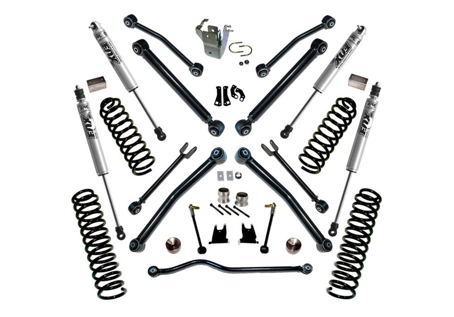 Superlift K996F - 07-18 Jeep Wrangler JK 2 Door 4in Lift Kit w/ Reflex Control Arms & Fox Shocks