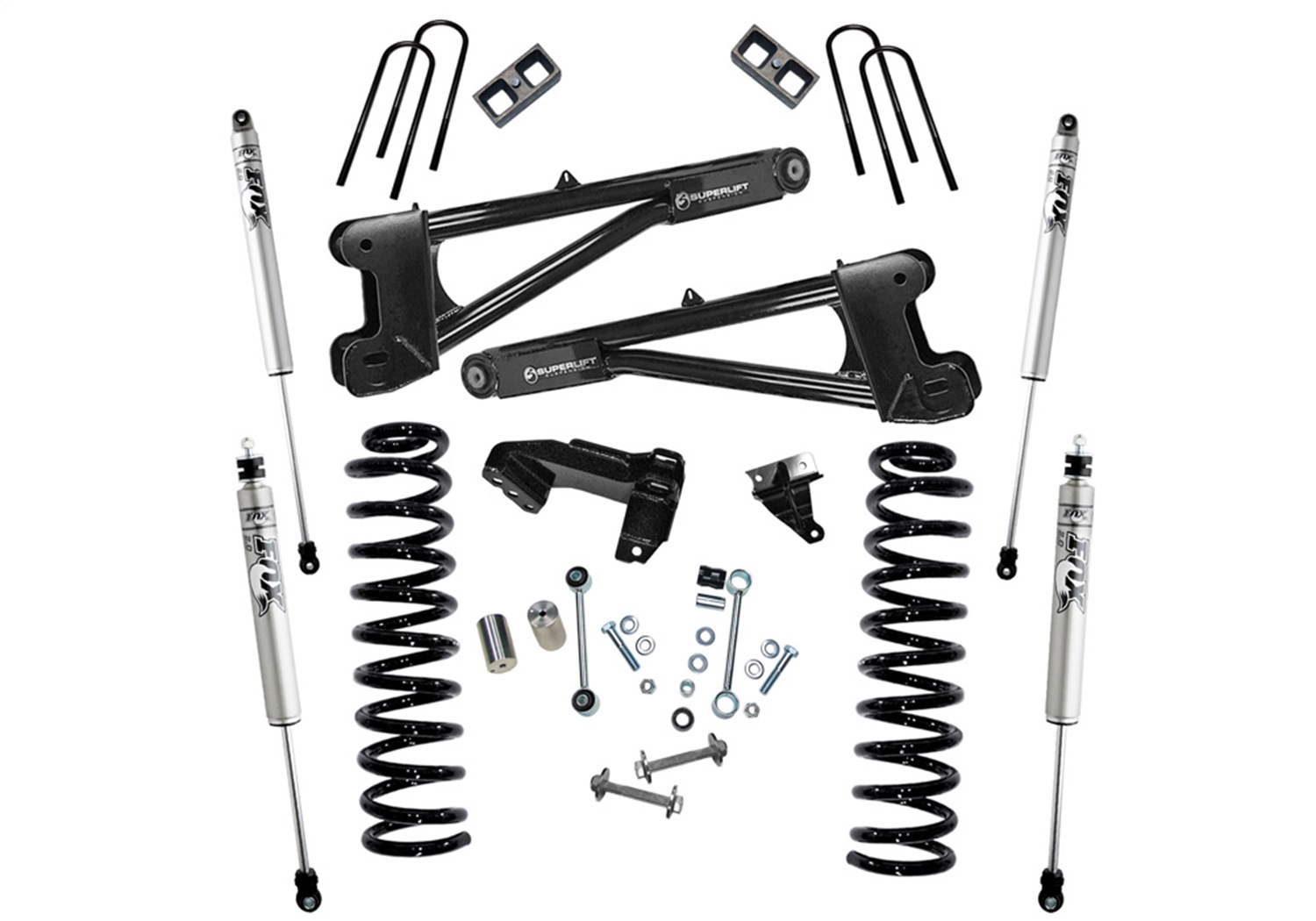 Superlift K981F - 08-10 Ford F-250 SuperDuty 4WD Diesel 4in Lift Kit w/ Repl Radius Arms/Fox 2.0 Shocks