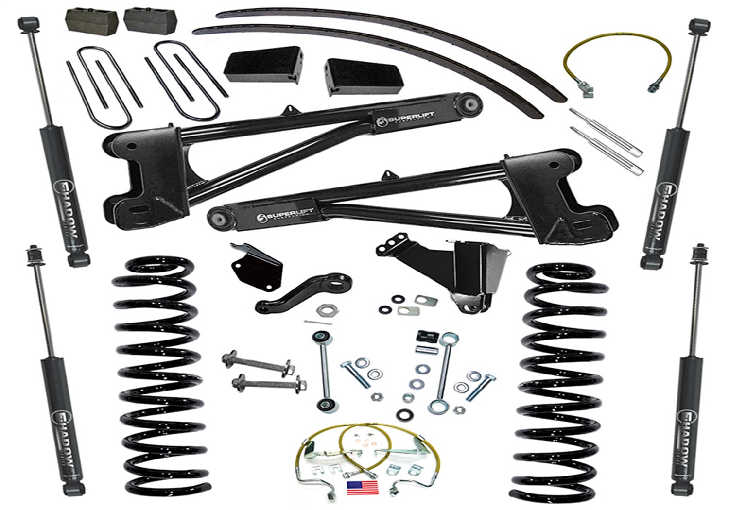 Superlift K979 - 05-07 Ford F-250/F-350 SuperDuty 4WD 8in Lift Kit w/ Repl Radius Arms &  Shocks