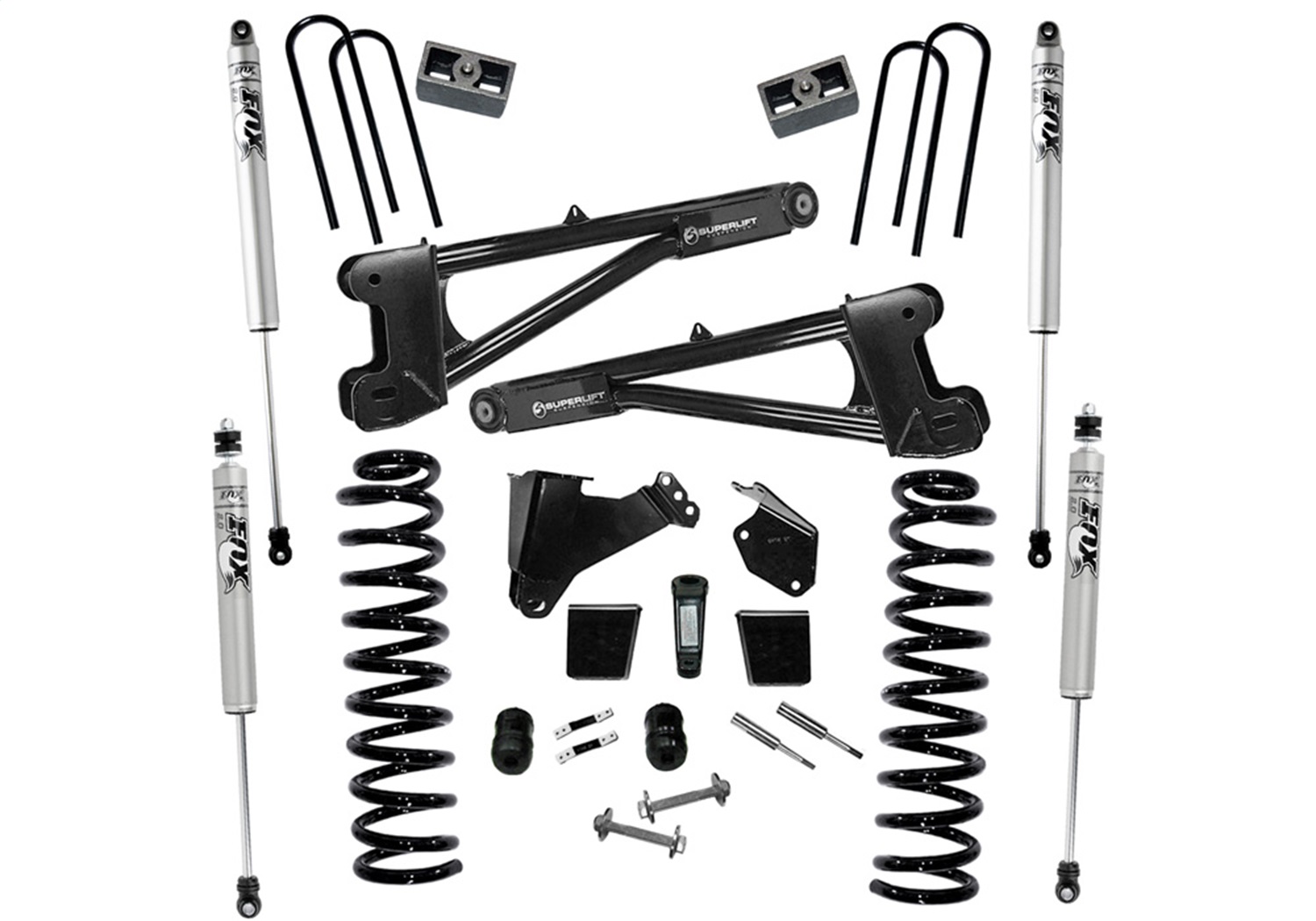 Superlift K977F - 05-07 Ford F-250 SuperDuty 4WD Diesel 6in Lift Kit w/ Repl Radius Arms/Fox 2.0 Shocks