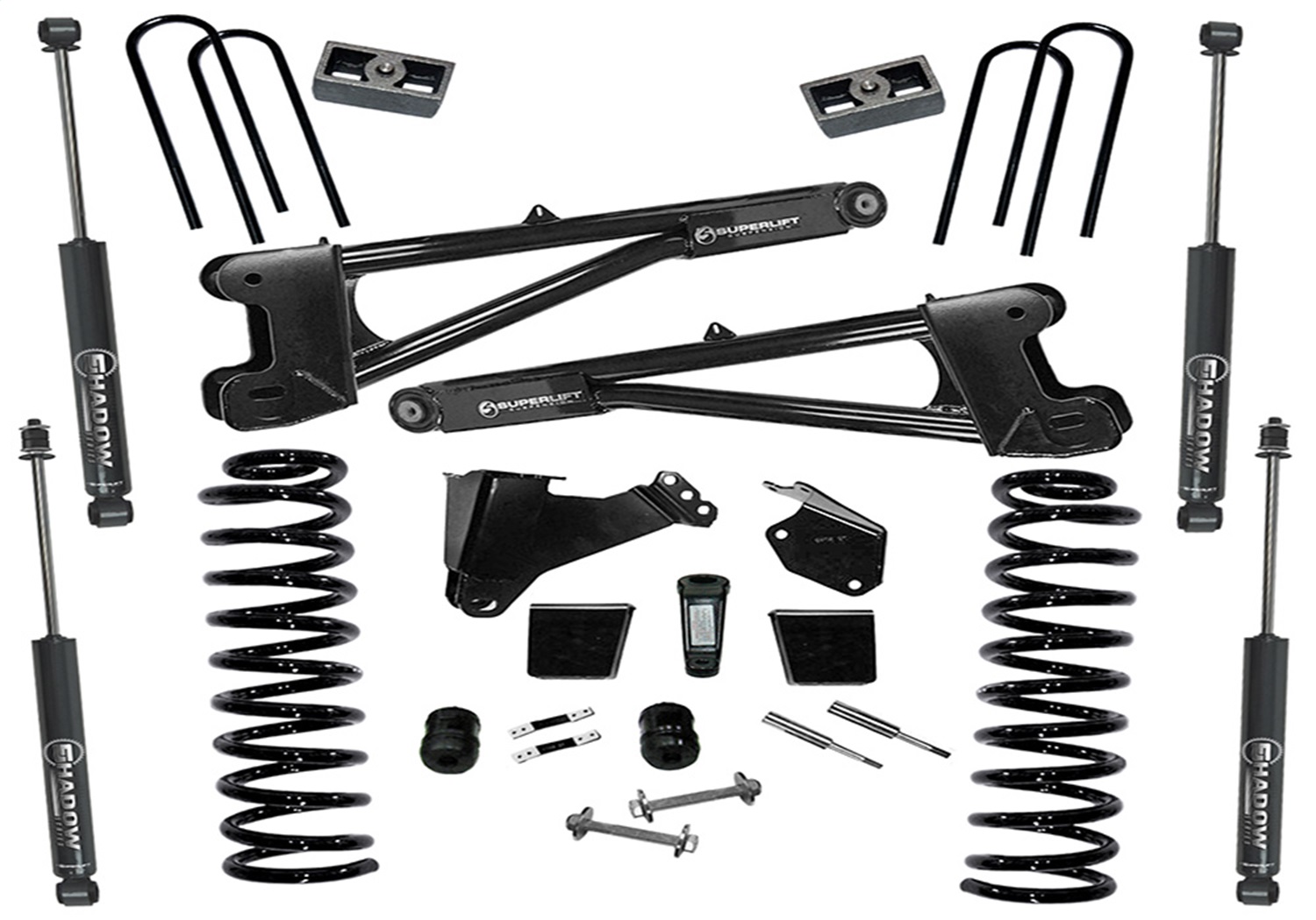 Superlift K977 - 05-07 Ford F-250/F-350 SuperDuty 4WD 6in Lift Kit w/ Repl Radius Arms &  Shocks