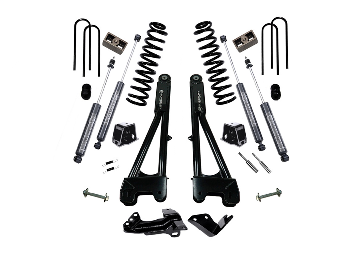 Superlift K975B - 05-07 Ford F-250/F-350 SuperDuty 4WD 4in Lift Kit w/ Repl Radius Arms & Bilstein Shocks